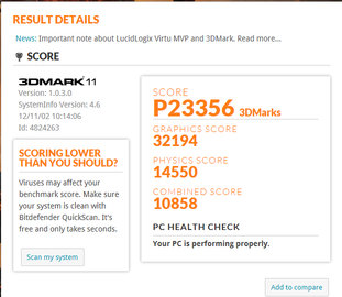 3DMark11OC設定後-1